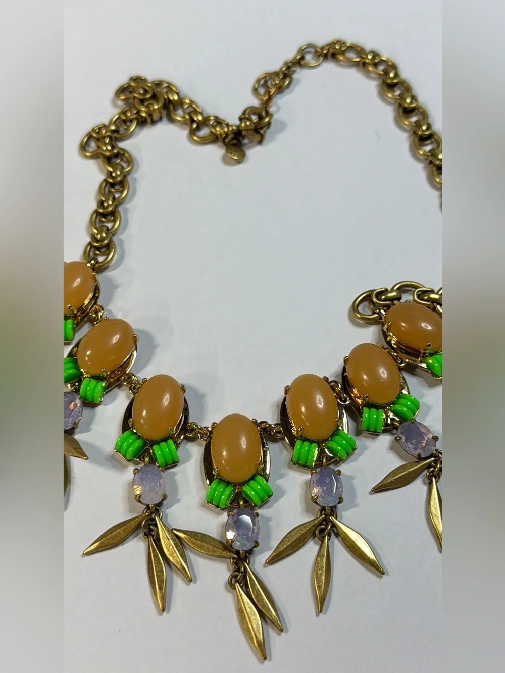DESIGNER VINTAGE JCREW STATEMENT NECKLACE, signed